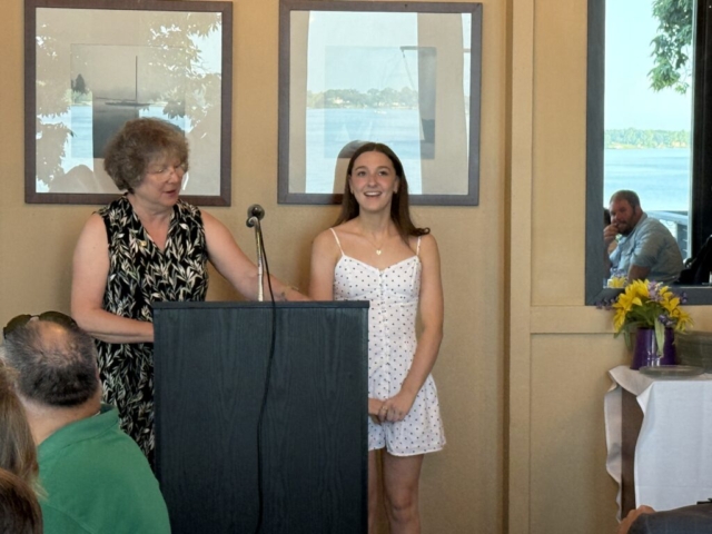 Gina and scholarship winner Megan Thing